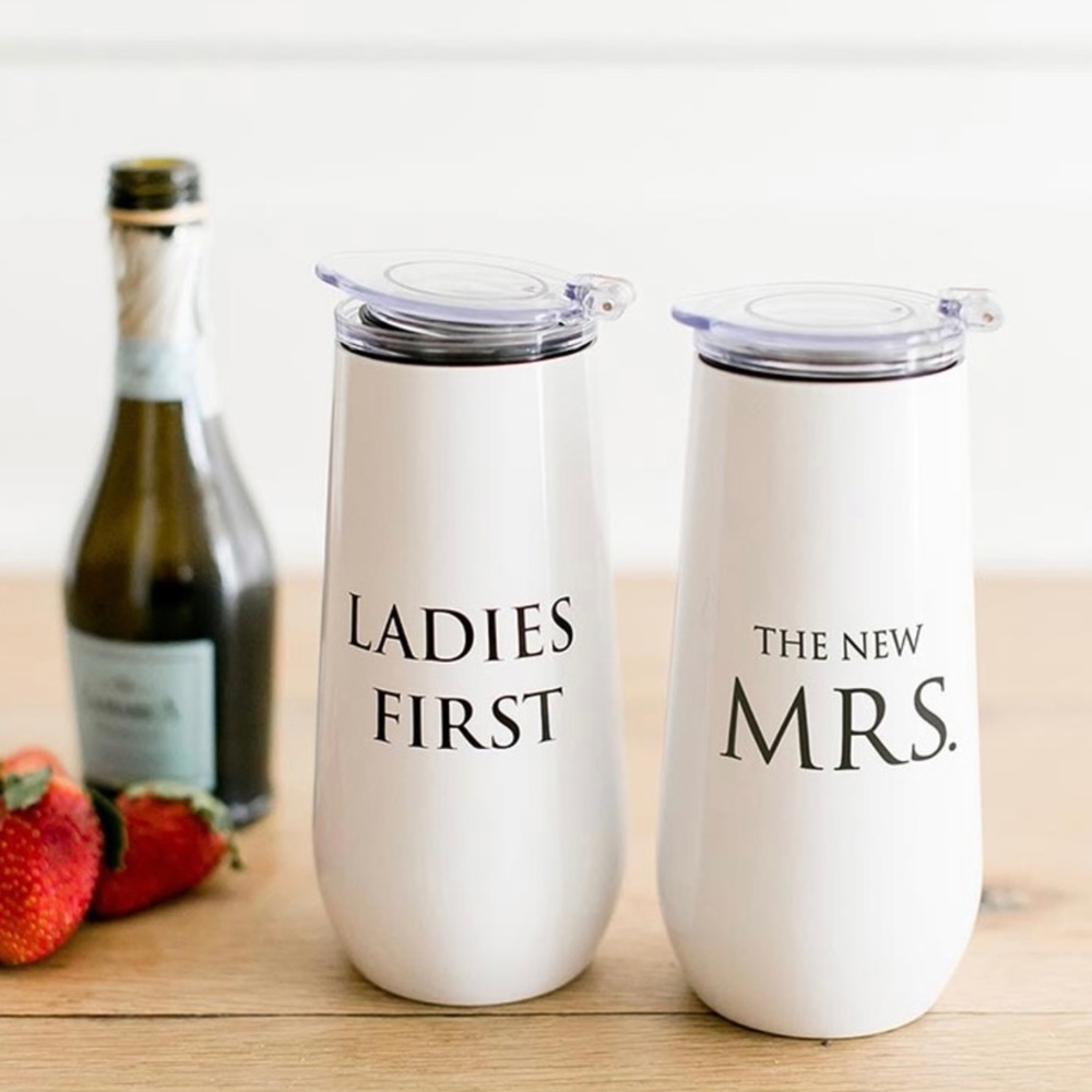 NWT “The New Mrs” Champagne Bride Wife Tumbler